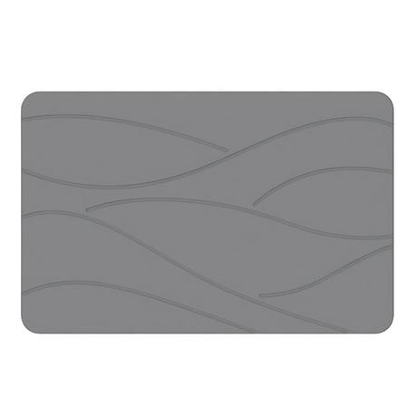 Bestby60x39cm Fast Absorbing Non-Slip Diatomaceous Stone Bath Mat-Dark Grey