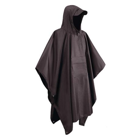 ARFAST - 3-In-1 Outdoor Rain Cape Ground Mat Emergency Shelter with Pockets - Black