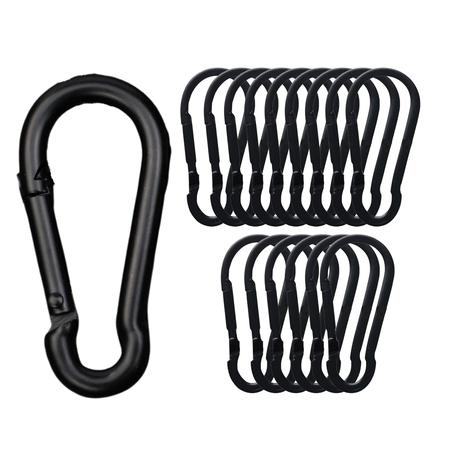 Arfast - 6cm 110kg Carabiner Clips Snap Hooks for Outdoor - 15 Pack