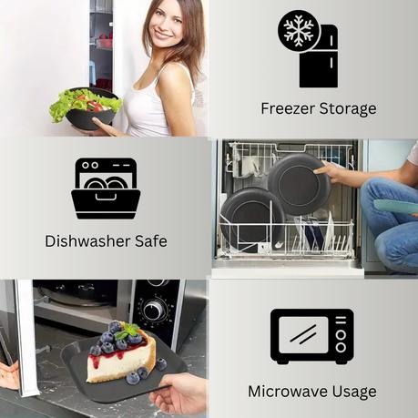 Bestby -64-Piece Eco-Friendly Wheat Straw Dinnerware Set - Image 3