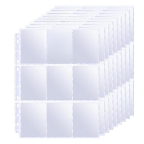 AICOM - 9-Pocket Trading Card Sleeves, 648-Pocket Binder Pages