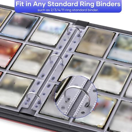 AICOM - 9-Pocket Trading Card Sleeves, 648-Pocket Binder Pages - Image 4