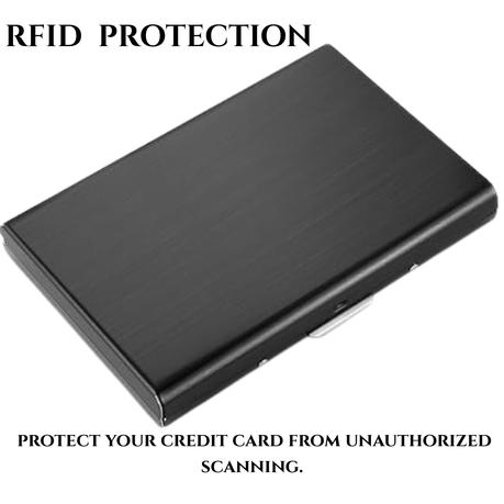 Bestby 10 Slots Stainless Steel RFID Blocking Credit Card Holder - Set of 2 - Black - Image 3