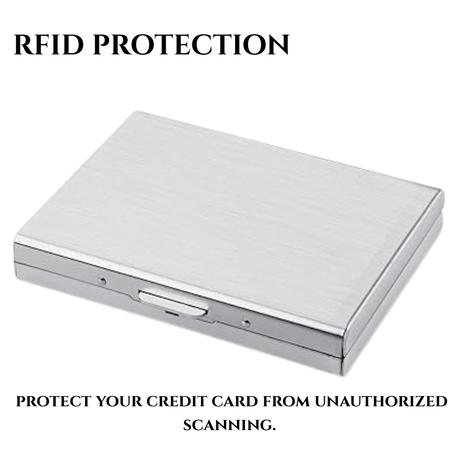 Bestby 10 Slots Stainless Steel RFID Blocking Credit Card Holder - Set of 2 - Silver - Image 4