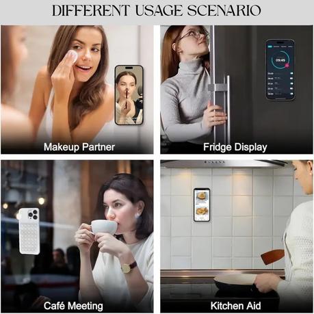 AICOM - Silicone Suction Cup Phone Mount with foldable Stand - Black - Image 6