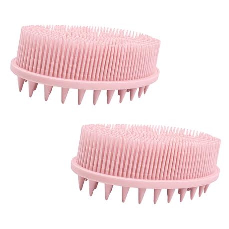 Bestby Silicone Double-Sided Exfoliating Sponges for Gentle Cleansing 2 Piece - Pink