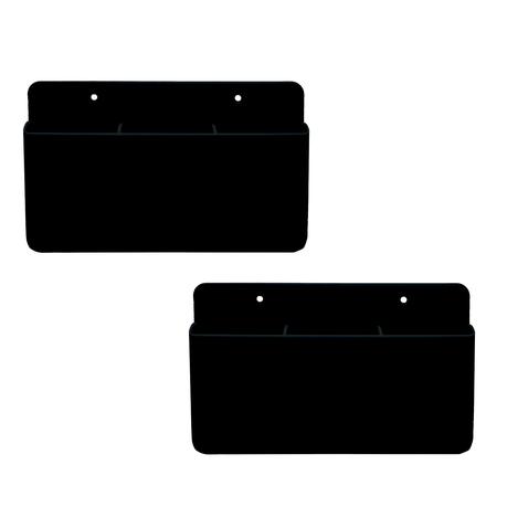 Bestby - 2-Piece Wall-Mounted Remote Control Storage Boxes Set - Black
