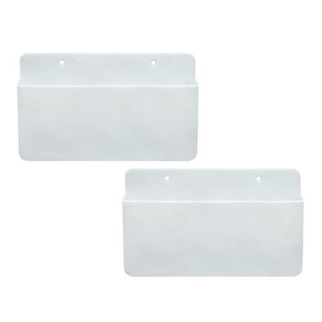 Bestby - 2-Piece Wall-Mounted Remote Control Storage Boxes Set - White