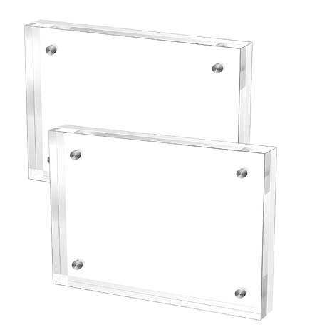 Bestby - 4×6 Inches Magnetic Clear Acrylic Picture Photo Frame (Set of 2)