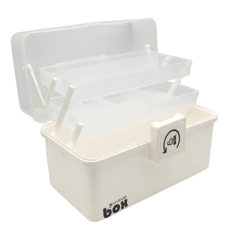 Bestby -12L 3-layer Clear Lid Storage Box Organizer for Medicine/First Aid