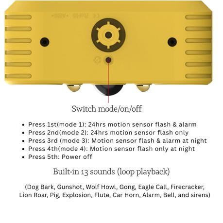 AICOM-Outdoor Motion Detector Alarm with Flash & 13 Realistic Sounds - Image 3