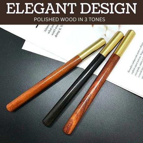 Bestby - 3Pcs Luxury Wooden Ballpoint/Knife Pen Set & 3 Refill Cartridges - Image 3
