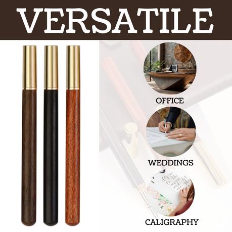 Bestby - 3Pcs Luxury Wooden Ballpoint/Knife Pen Set & 3 Refill Cartridges - Image 6