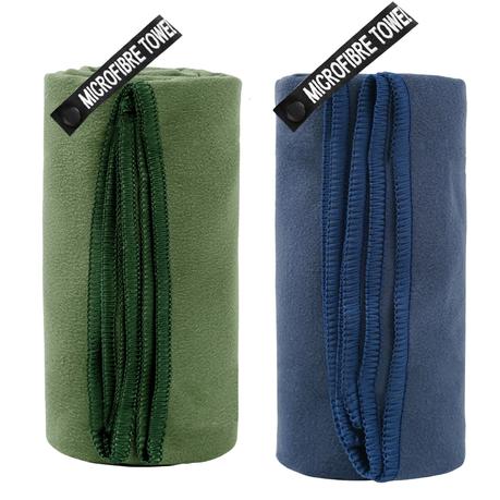 Arfast -2pcs 1.6x0.8m Ultra Absorbent Microfiber Beach Swimming Bath Towel