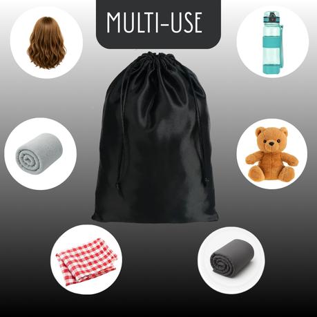 Bestby - 10 Pieces Satin Silk Drawstring Bags for Wig/Towel/Bedding Packaging - Image 6