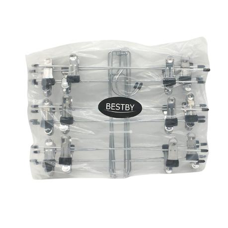 Bestby 6-Tier Skirt Pant Bra Metal Hanger Organizer for 6 Garments - 2 Pack - Image 6