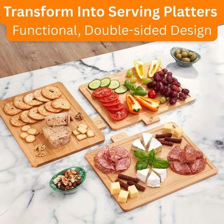 Bestby - 4pcs Engraved Food Icon Bamboo Cutting Boards with Storage Holder - Image 6