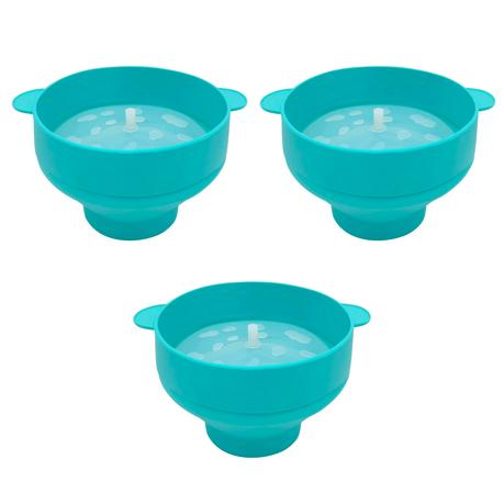 Bestby - 3-Piece Foldable Silicone Microwave Popcorn Bucket Set