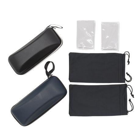 Bestby 2 Pack Eyeglass Cases With Drawstring Pouch & Microfiber Cloth