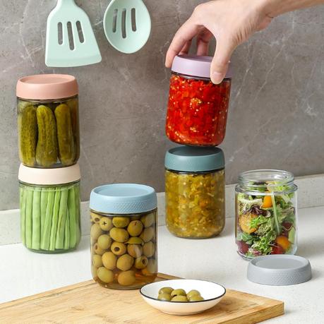 Bestby-Premium Airtight Stackable Leak-Proof Glass Storage Jars (6Pack) - Image 6