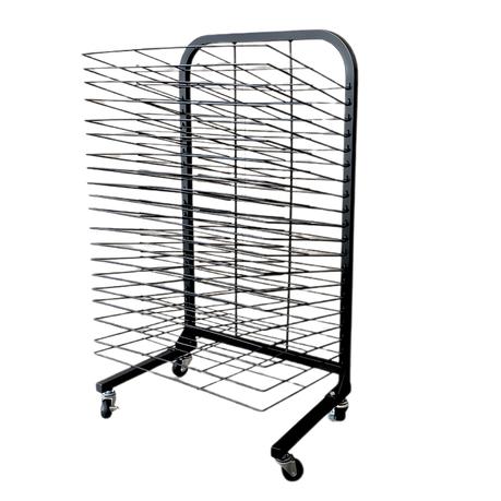 Arfast- Mobile Art Drying Rack With 20 Removal Shelves And 4 Cast Wheels