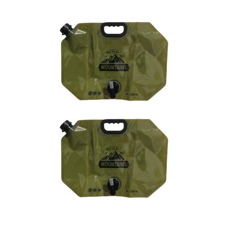 Arfast - 8L Collapsible Water Storage Bag with Handle & Spout (2-Pack)