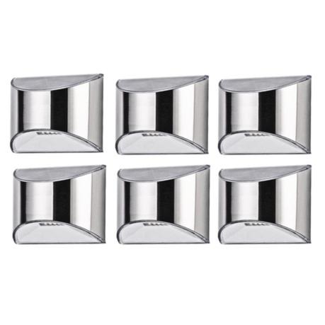 AICOM - Outdoor Stainless Steel Mini Solar Wall Lamp Deck Light (Set of 6) - Cool White