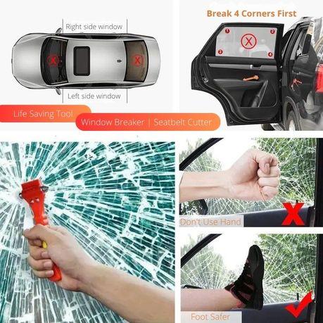 Arfast Emergency Double-Head Car Window Breaker with Reflective Strips - Image 10