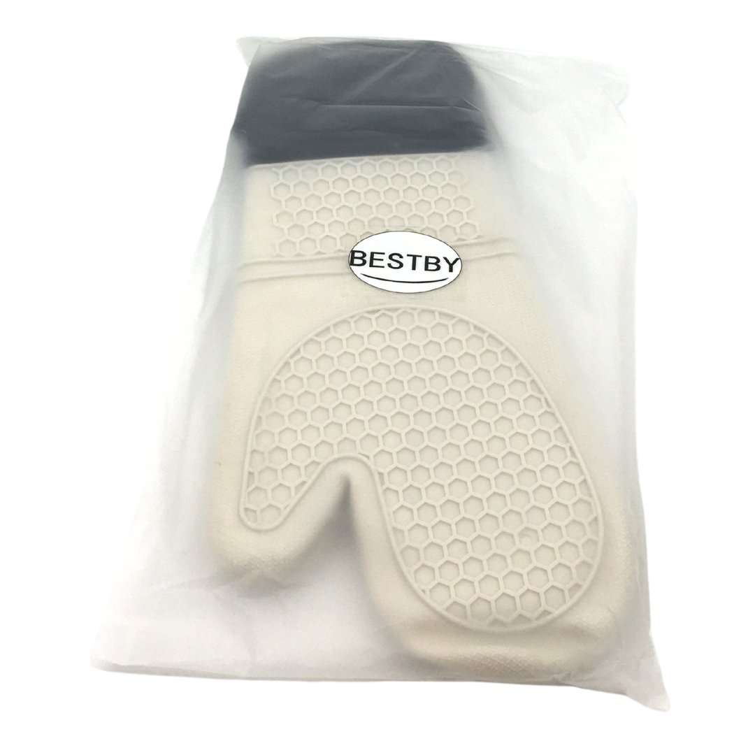 Extra Long Silicone Oven Mitt Heat Resistant to 500 Degrees - White - Image 5