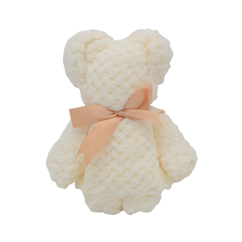 Bestby- Coral Fleece Bear-Shaped Towel for Baby Shower Party Gift (10 Pack) - White