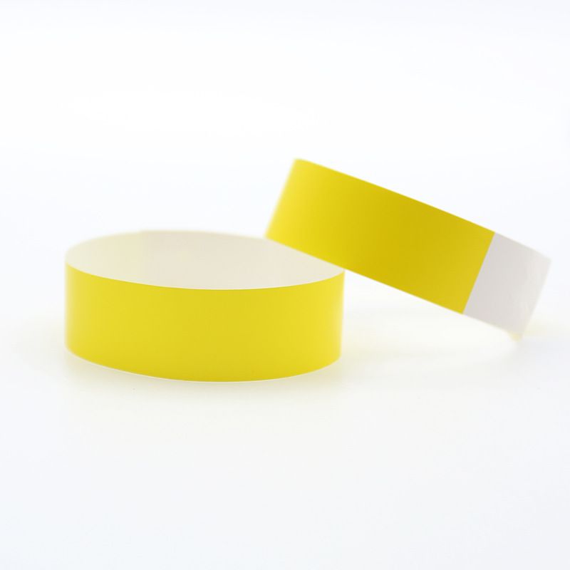 BESTBY - Paper Ticket Wristbands for Event/Concert/Party (1000pcs ) - Yellow